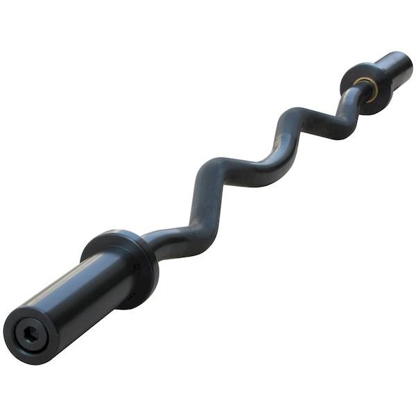 Spartan Curl Bar, 5Ft, Black Oxide, Brass Bushings Olympic Bars