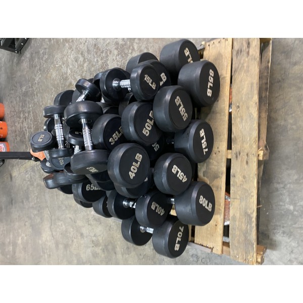 Spartan  Round Pro Style Dumbbell Set, 5-100 lbs (Used)