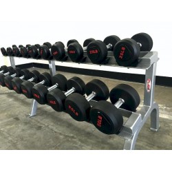 SPARTAN PRO 5-50 lbs Rubber Pro Style Dumbbell Set Dumbbells