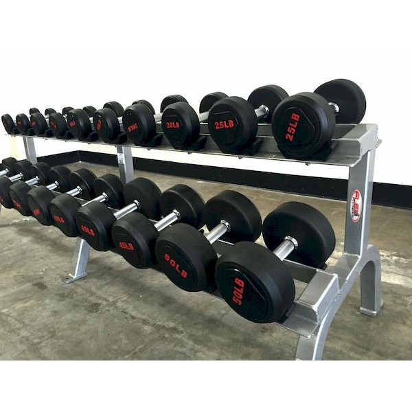 SPARTAN PRO 5-50 lbs Rubber Pro Style Dumbbell Set Dumbbells