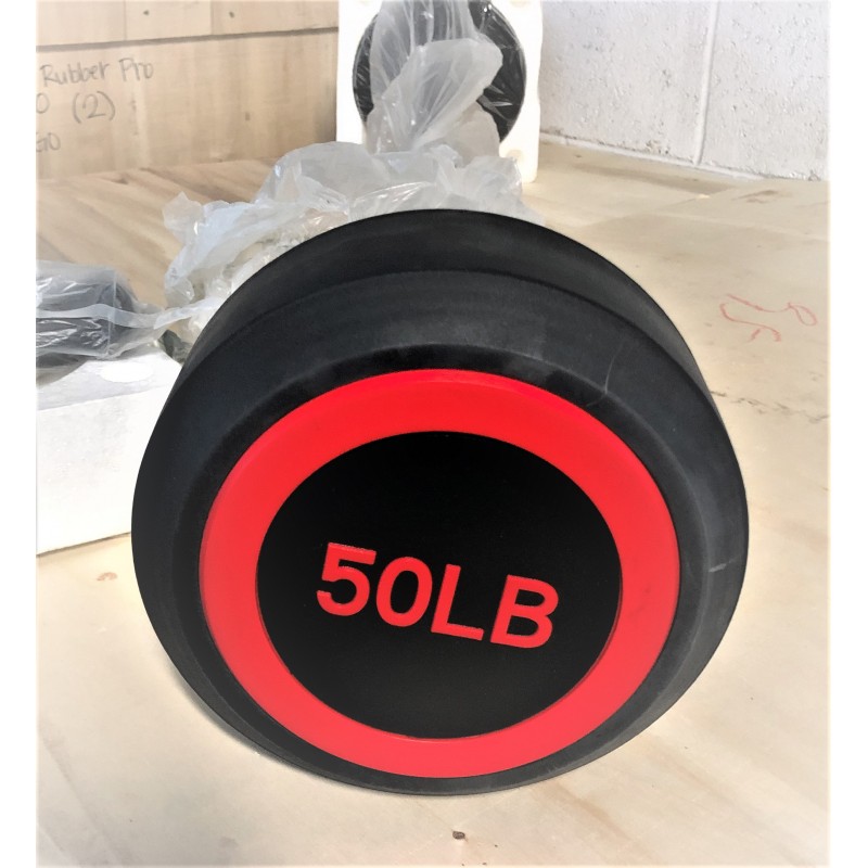 SPARTAN PRO Rubberized Encased Barbell 20-110Lb Set